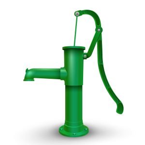 Hand,Water,Pump.,Vector,Illustration.